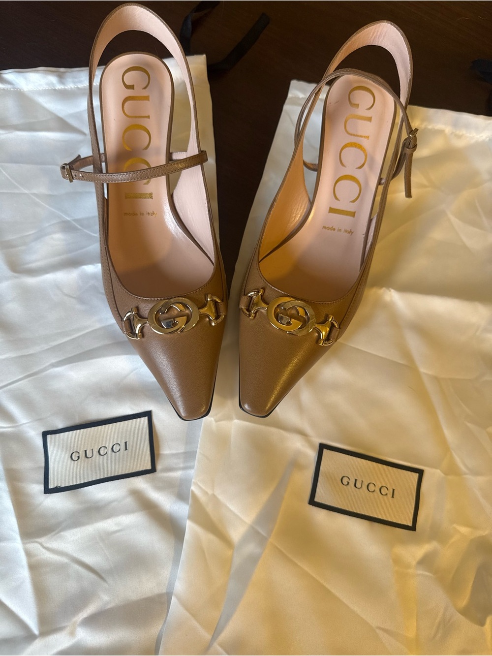 NEW Gucci Zumi Slingback Pumps